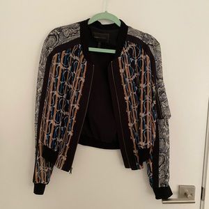 Multicolor bomber jacket.